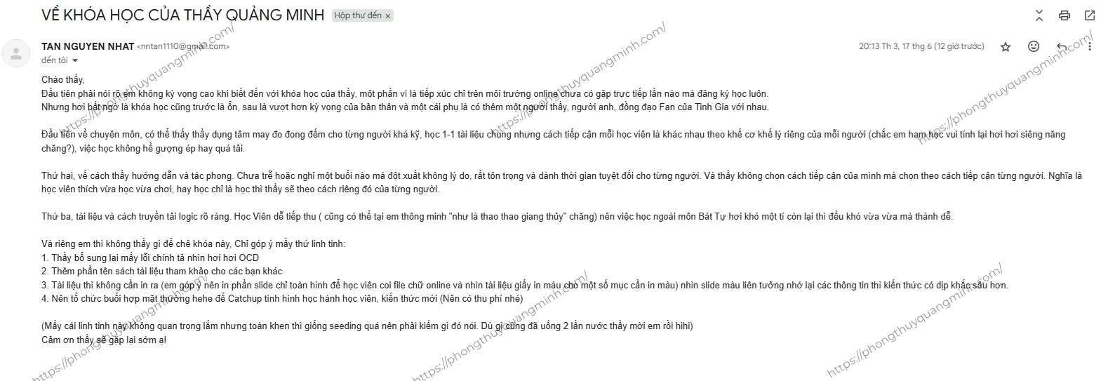Review Khóa Học Chuyên Gia Mệnh Lý - Nguyễn Nhật Tân